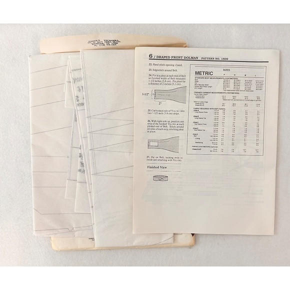 Stretch & Sew 90's Draped Front Dolman New Sewing Pattern 1509, - Picture 7 of 7